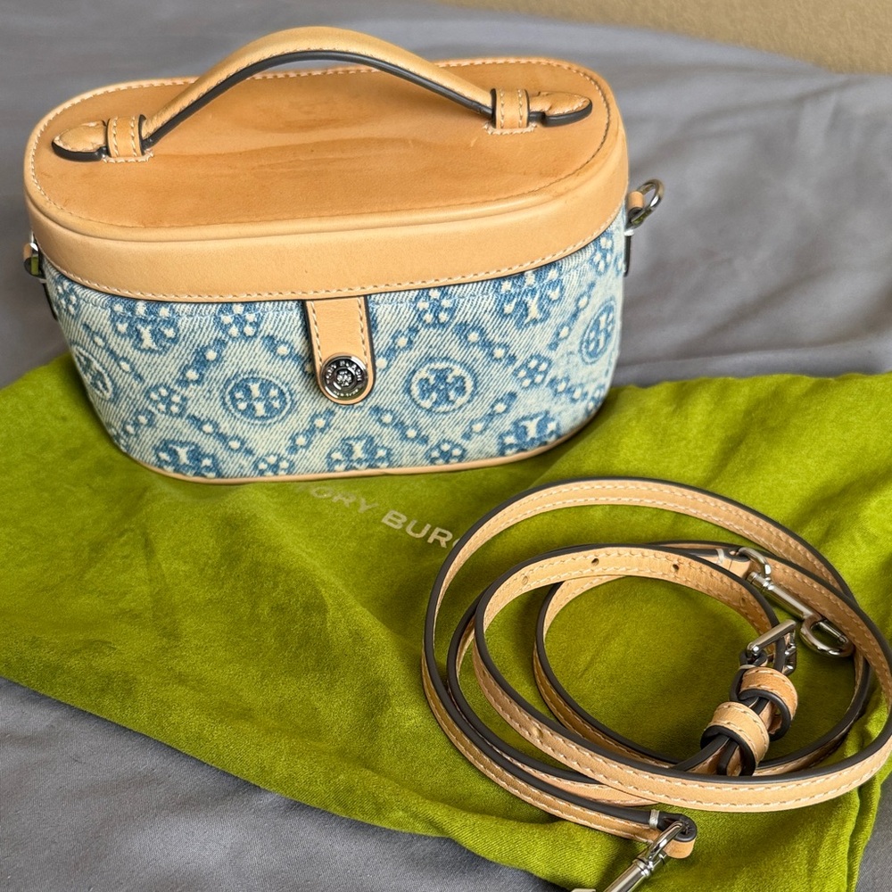Tory Burch Denim Vanity Case crossbody bag